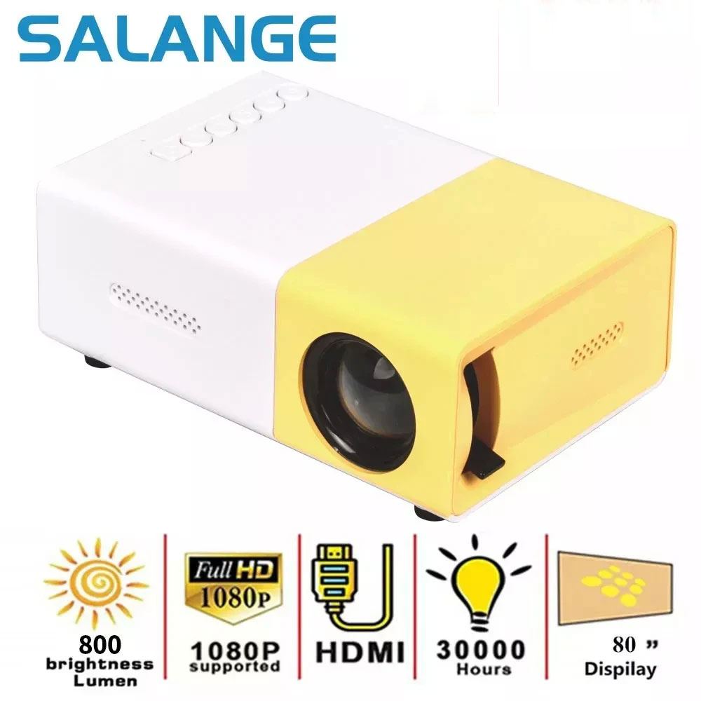 Home Cinema Setup - Мини проектор Salange YG300 Pro, светодиодный