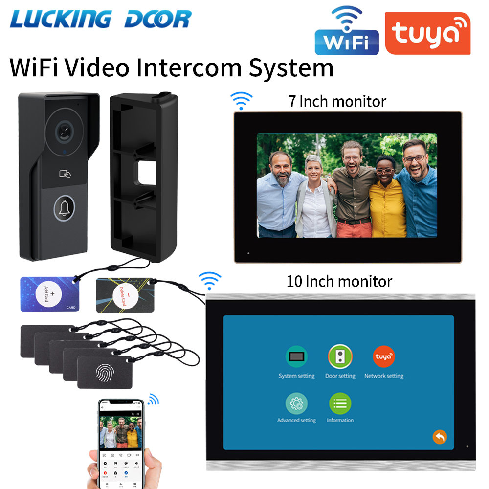 Home Cinema Kit - 7/10-дюймовый видеодомофон 1080P дверной звонок для
