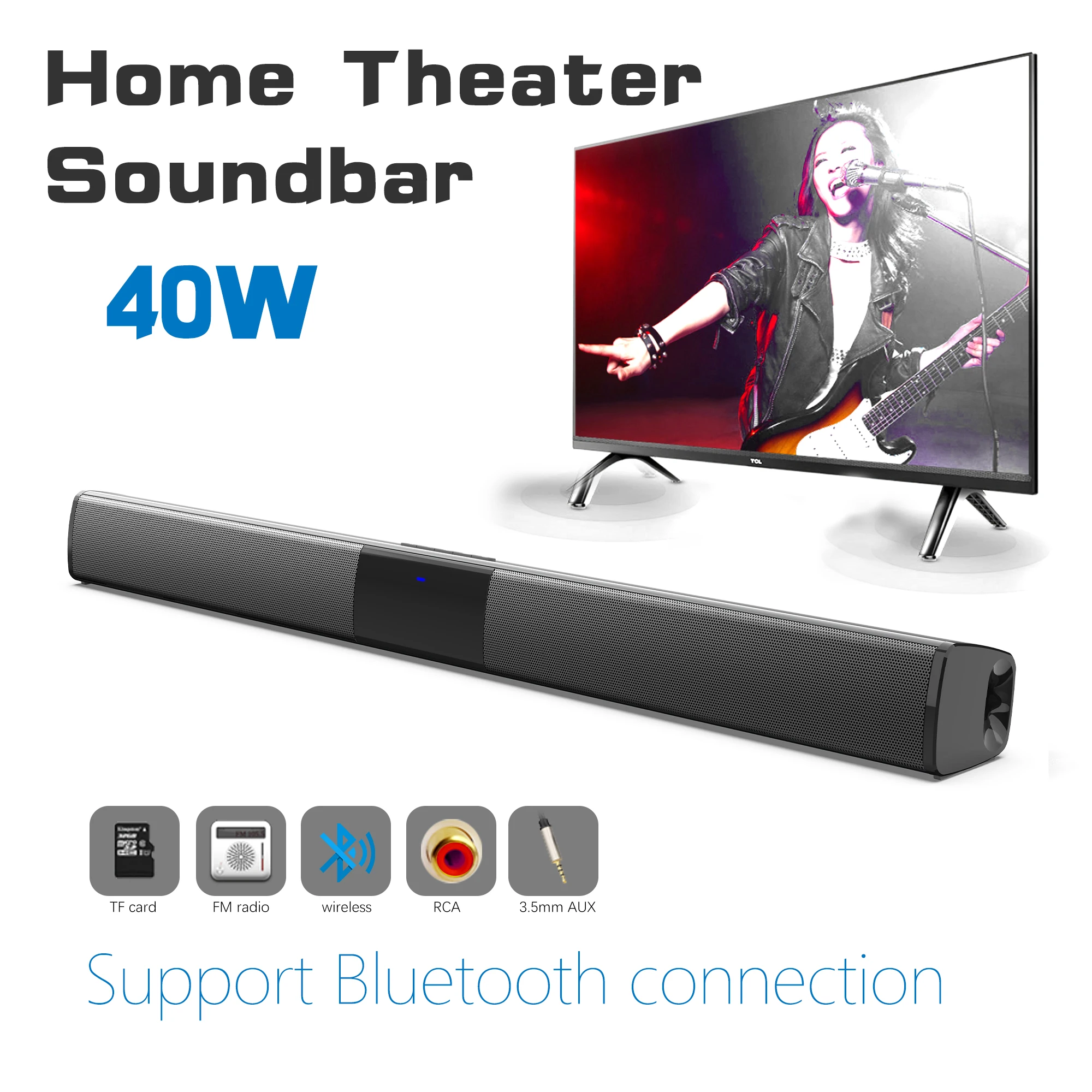 Soundbar Bluetooth Home - 40 Вт звуковая панель высокой мощности