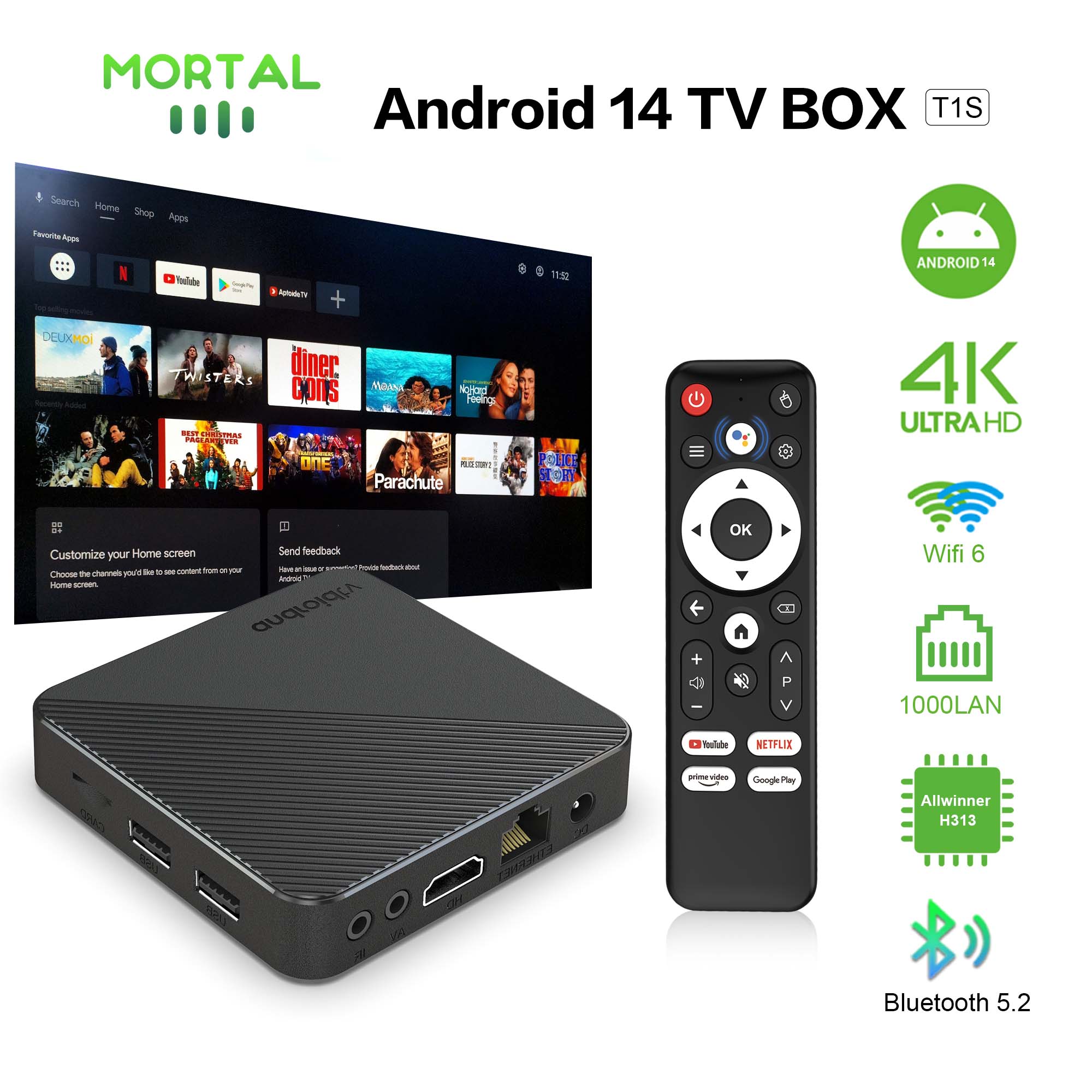 Video Home Cinema - Android14 Умный домашний кинотеатр TV Box