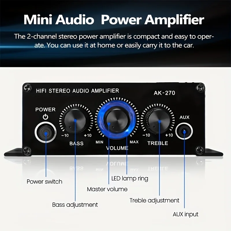 Мини-усилитель мощности AK-270 – обзор и цена Audio Home Cinema
